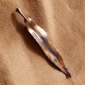 Rustic & stunning Stuart Nye Copper leaf pin